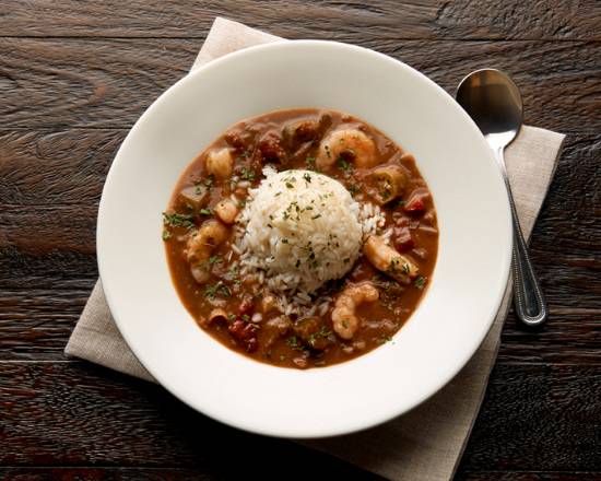 Order Bowl Spicy Seafood Gumbo  food online from Jason Deli store, Savannah on bringmethat.com