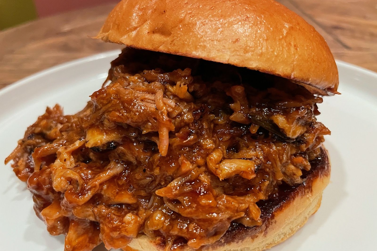 Order BBQ Pulled Pork Sandwich food online from La Esquina store, New York on bringmethat.com