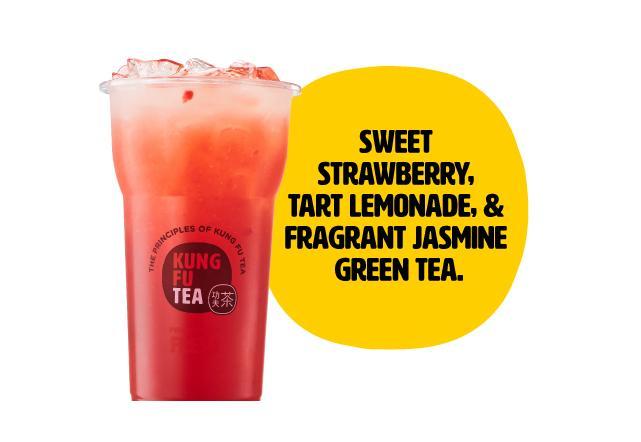 Order Strawberry Lemon Green Tea food online from Kung Fu Tea store, State College on bringmethat.com