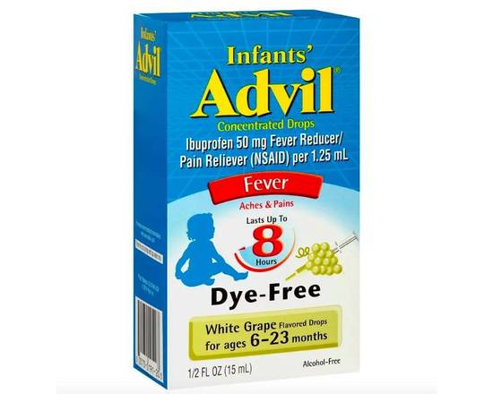 Order Infants' Advil Concentrated Drops .5 oz food online from McLean Ave Pharmacy store, Yonkers on bringmethat.com