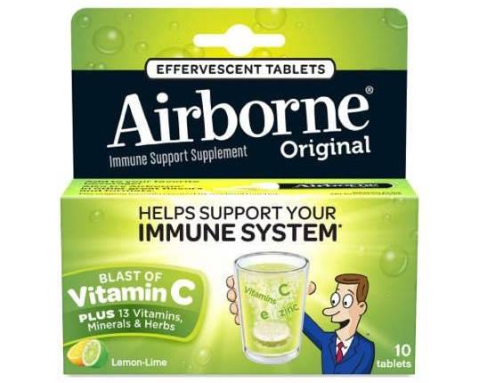 Order Airborne - Lemon Lime - 10 Tablets  food online from East Cooper Family Pharmacy store, Mt Pleasant on bringmethat.com