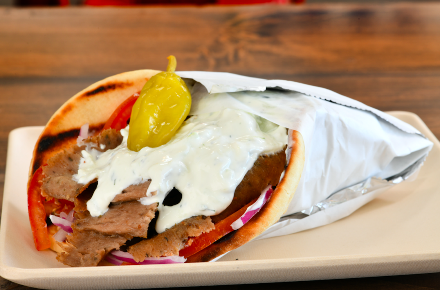 Order TRADITIONAL GYRO food online from The Great Greek Mediterranean Grill store, Henderson on bringmethat.com