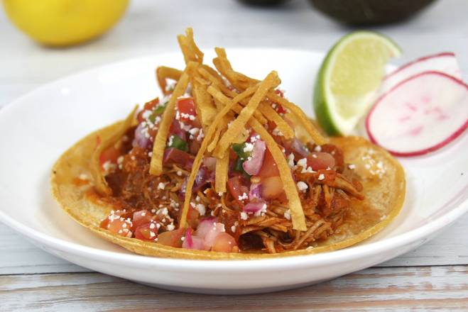 Order Chicken Tinga Taco food online from Trejo Tacos store, Los Angeles on bringmethat.com