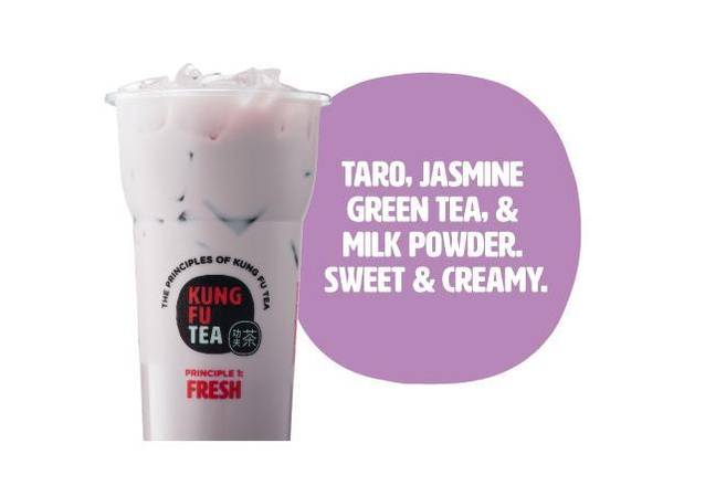 Order Taro Milk Green Tea food online from Kung Fu Tea & Tkk Fried Chicken store, Williamsburg on bringmethat.com