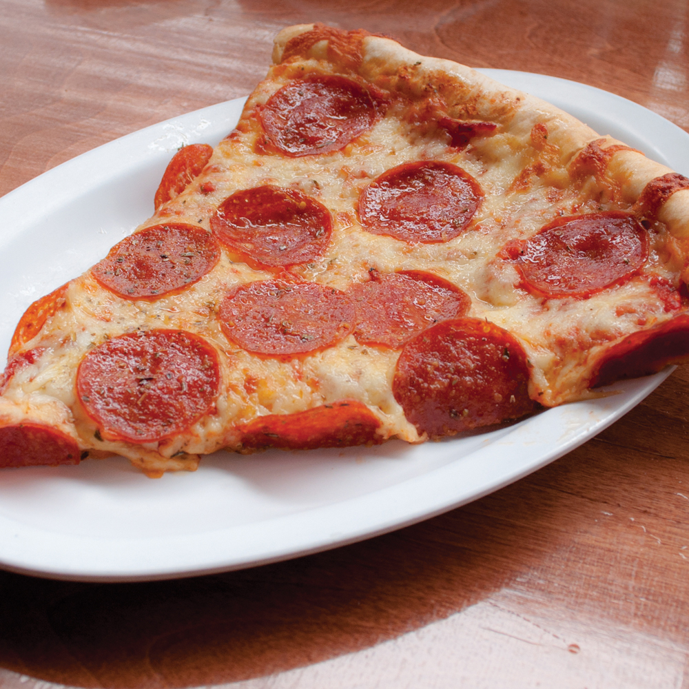 Order Pepperoni Jumbo Slice food online from Rosati's Pizza store, Naperville on bringmethat.com