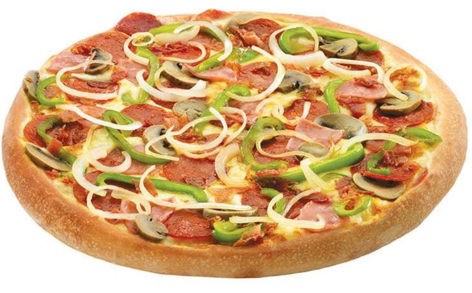 Order Supreme Pizza - Small 10" (6 Slices) food online from Happy Pizza store, Whitehall on bringmethat.com