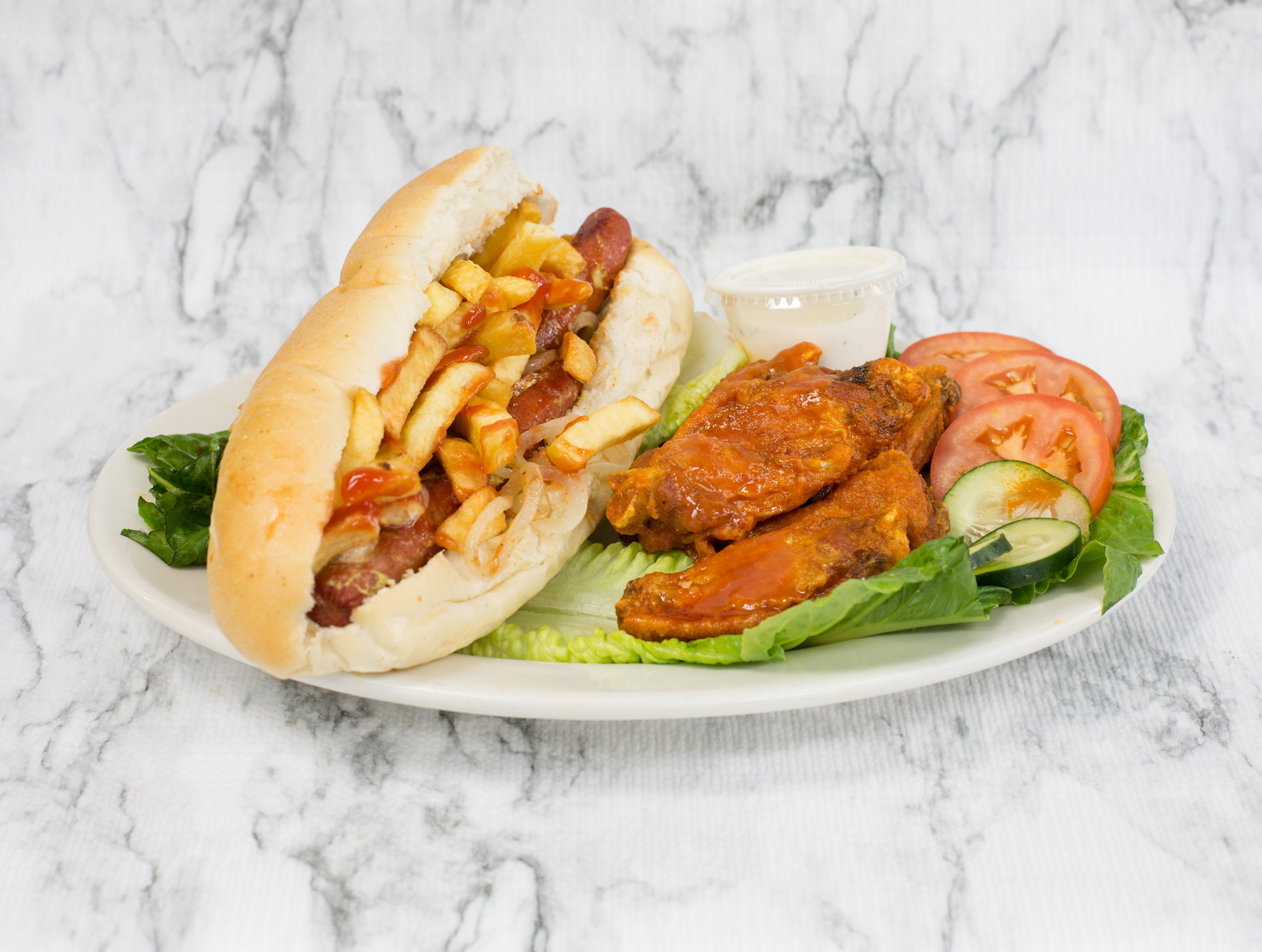 Order Italian Hot Dog with Buffalo Wings food online from Buffalo Wings store, Plainfield on bringmethat.com
