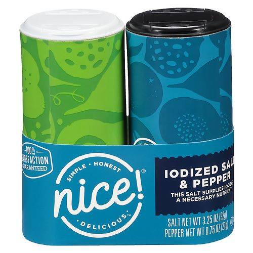 Order Nice! Iodized Salt And Pepper Shakers - 1.0 ea food online from Walgreens store, New Orleans on bringmethat.com