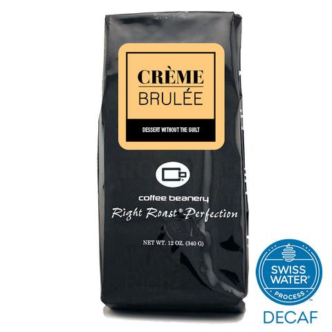 Order 12oz Whole Bean Creme Brulee Swiss Water Process Flavored Decaf Coffee food online from The Coffee Beanery store, Wyomissing on bringmethat.com