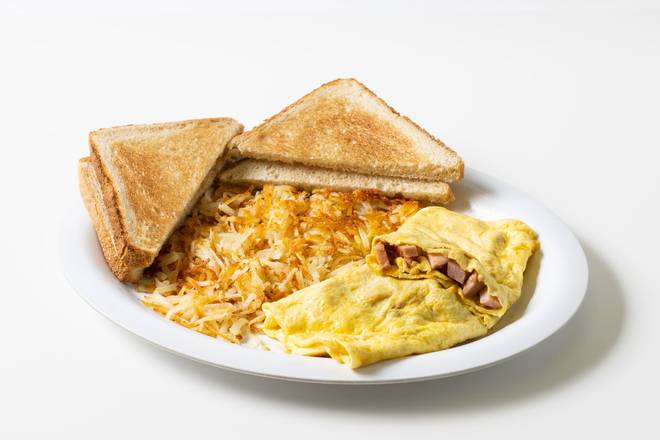 Order MEAT OMELETTE food online from Nation Giant Hamburgers store, Vacaville on bringmethat.com