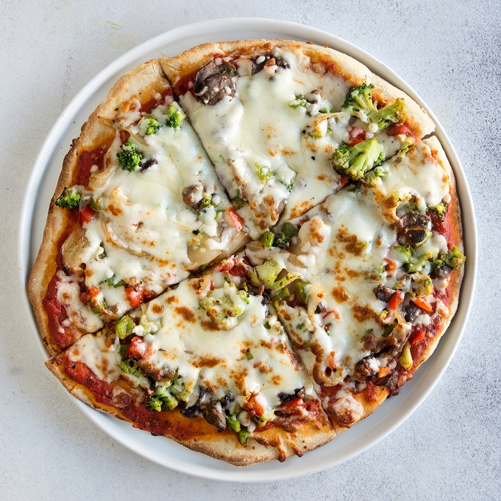 Order Vegetable Pizza food online from Central Perk Cafe store, Cedarhurst on bringmethat.com