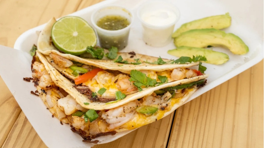 Order Shrimp Quesadilla food online from Tacoly Moly store, Austin on bringmethat.com