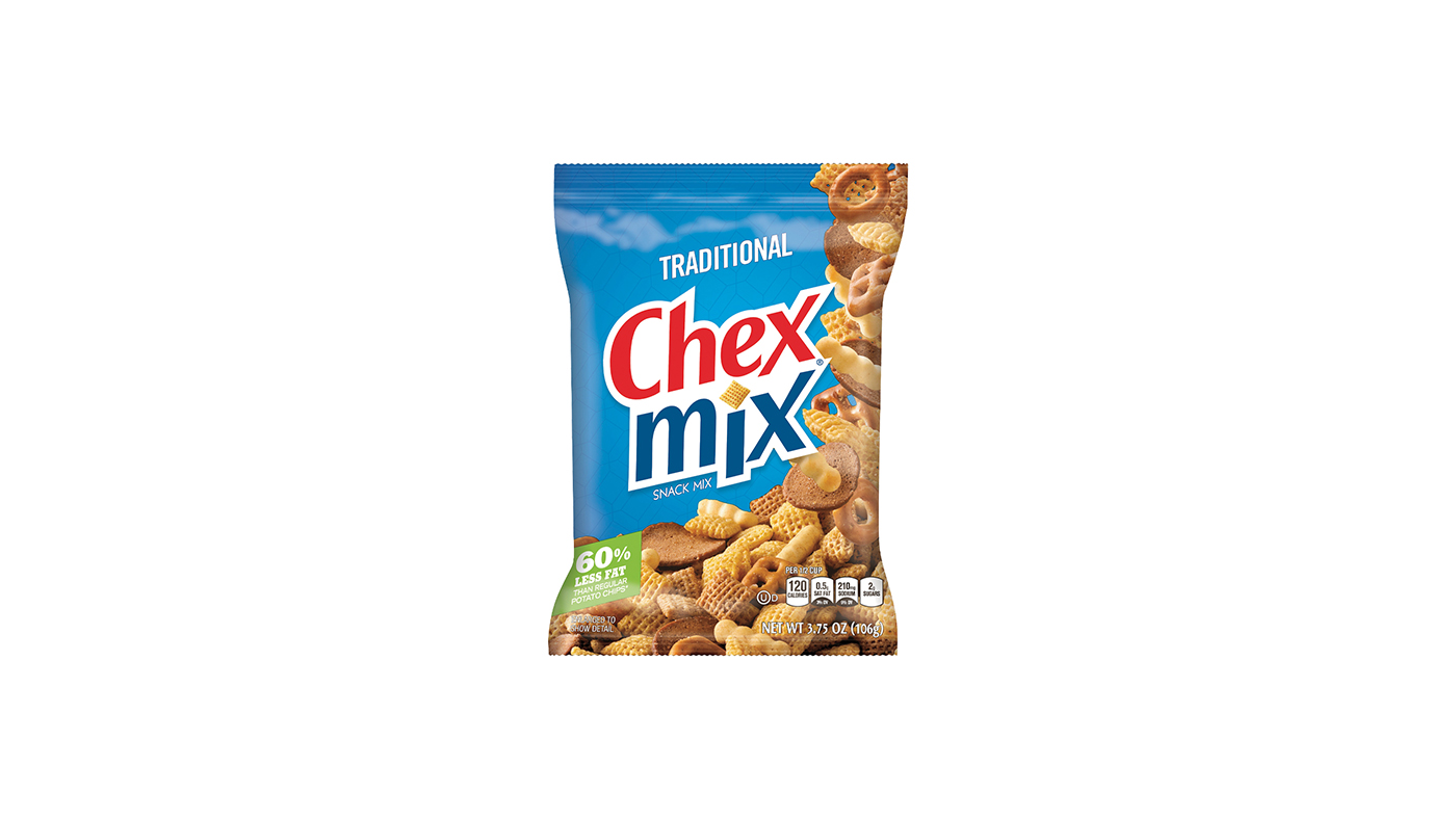 Order Chex Mix Traditional Snack Mix (3.75 oz) food online from Extramile 5451 store, Carlsbad on bringmethat.com