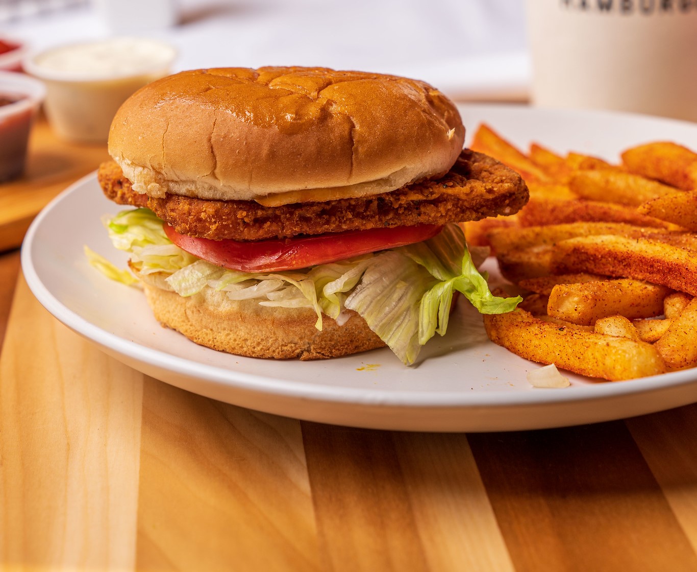 Order 6. Fried Chicken Sandwich Combo food online from Wimpy Hamburgers store, Visalia on bringmethat.com