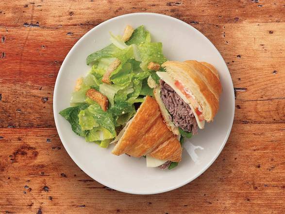 Order Roast Beef & Cheese Croissant food online from Eggcellence Cafe store, Houston on bringmethat.com