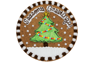 Order Season's Greeting Tree Cookie Cake food online from American Deli on Broad St. store, Athens on bringmethat.com