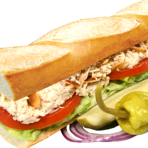 Order Tuna Almond European Sandwich food online from Lee's Sandwiches store, Las Vegas on bringmethat.com