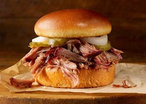 Order Pulled Pork Sandwich food online from Dickey's Barbecue Pit store, Whittier on bringmethat.com