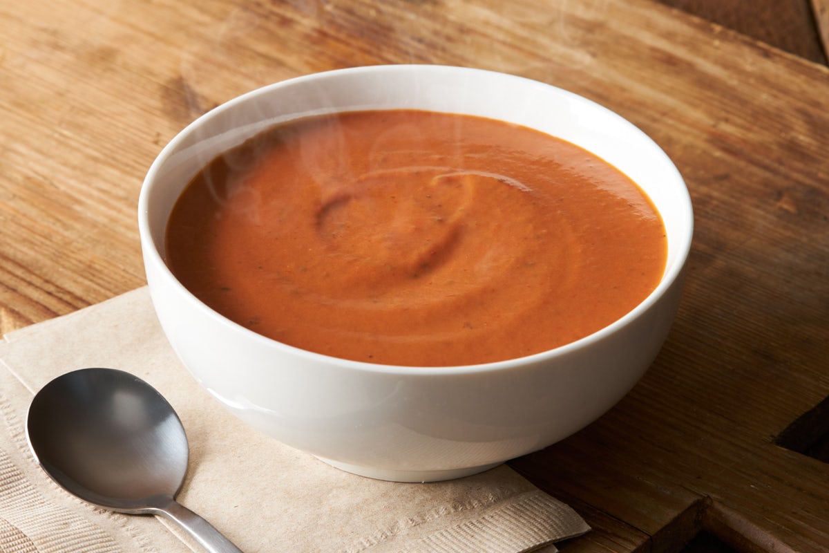 Order Tomato Basil Bisque food online from Erik Delicafe store, Campbell on bringmethat.com