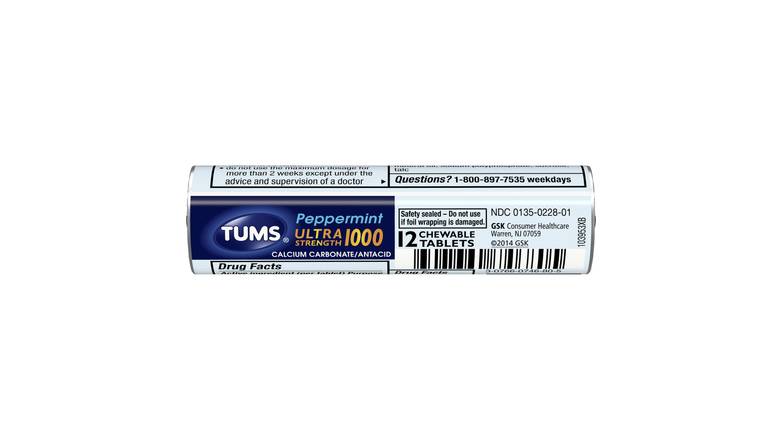 Order TUMS Antacid Chewable Tablets Ultra Strength, Peppermint food online from Route 7 Food Mart store, Norwalk on bringmethat.com