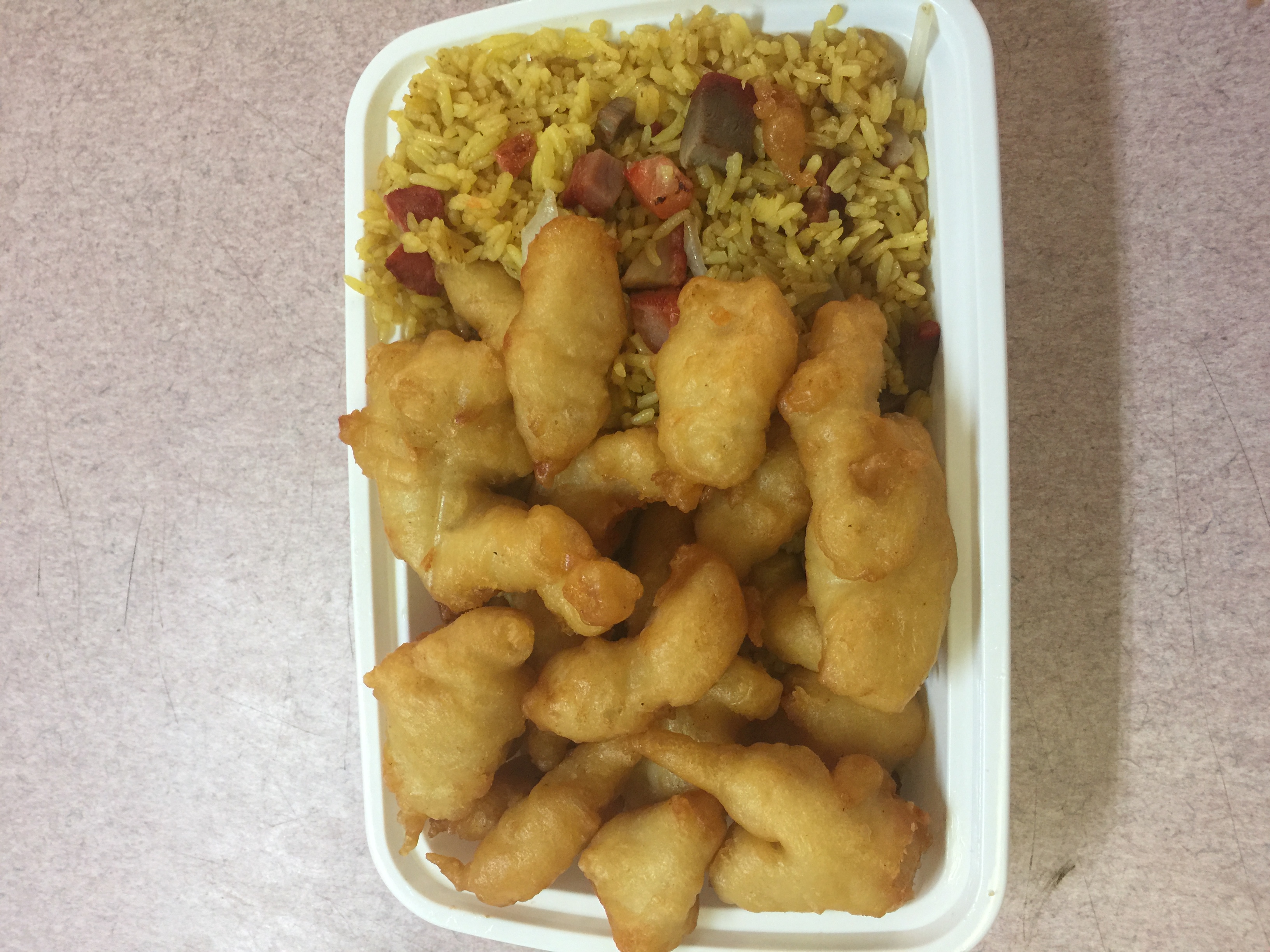 Order C8. Sweet and Sour Chicken Combination Platter food online from China Wok store, Harrison on bringmethat.com