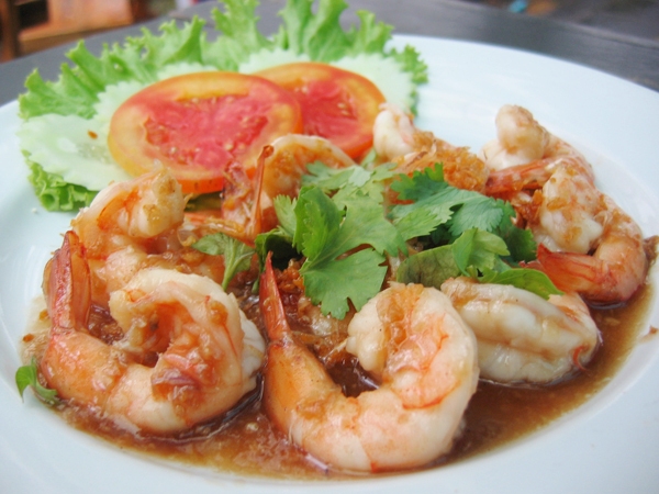 Order 10. Garlic Shrimp food online from Thai Original Bbq store, Los Angeles on bringmethat.com