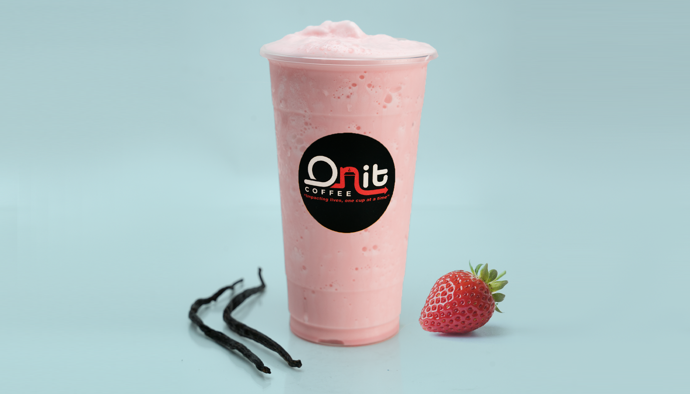 Order Strawberry Vanilla  Protein Shake food online from Onit Coffee store, Elk Grove on bringmethat.com