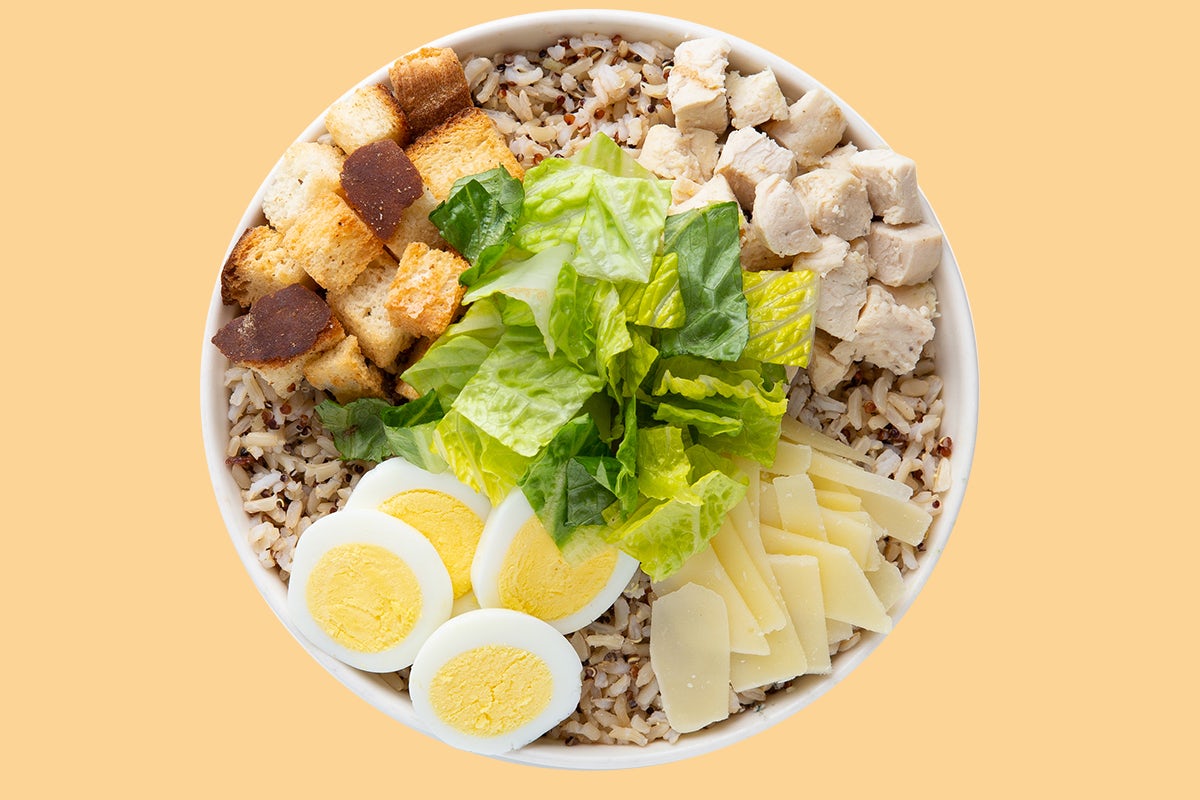 Order Grilled Chicken Caesar Warm Grain Bowl food online from Saladworks store, West Nyack on bringmethat.com