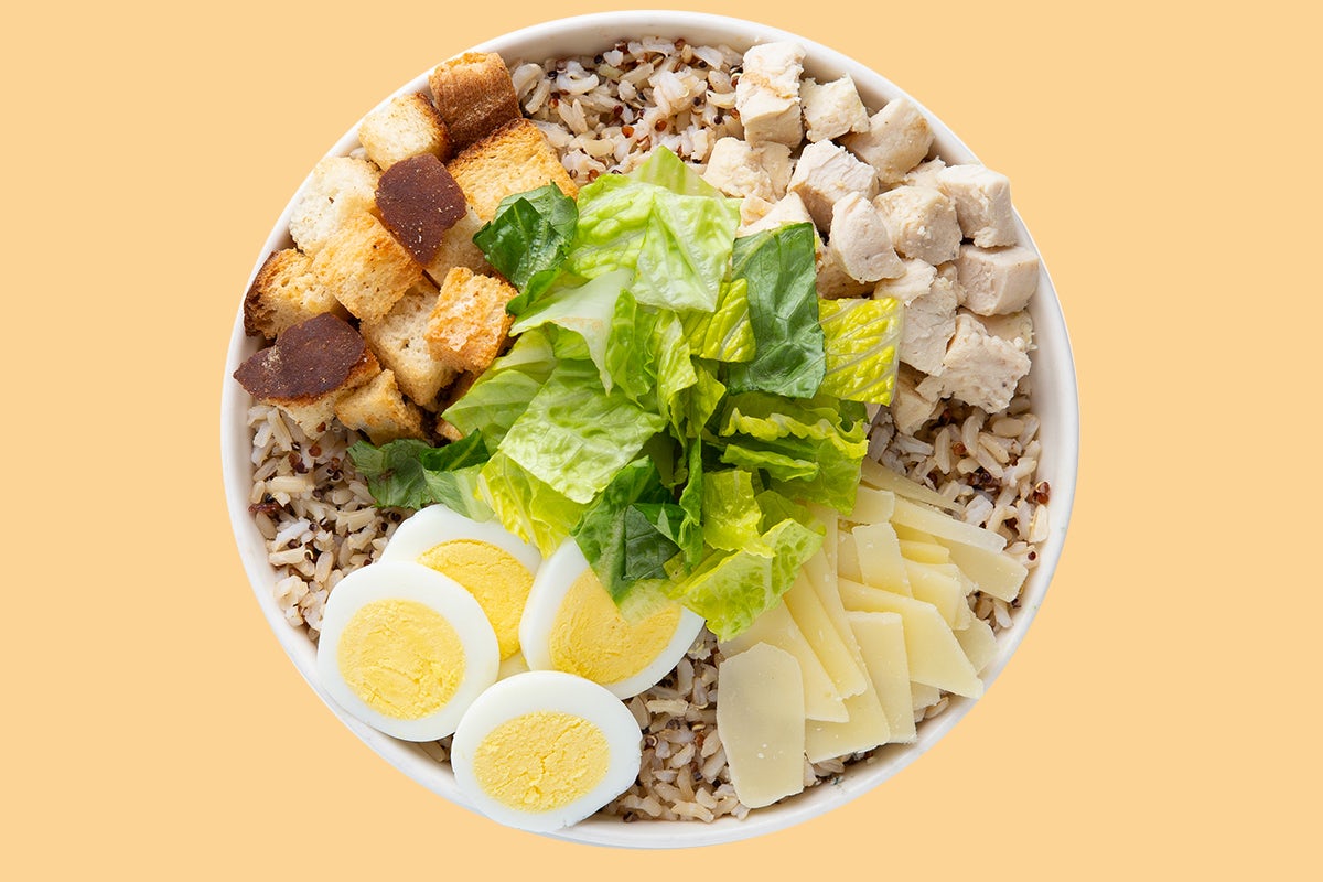 Order Grilled Chicken Caesar Warm Grain Bowl food online from Saladworks store, Bear on bringmethat.com