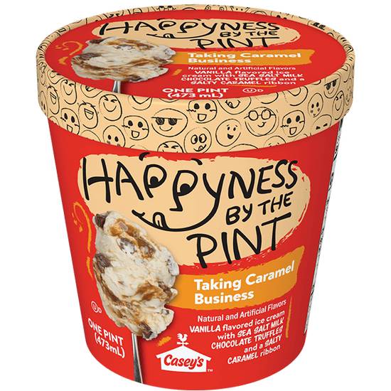 Order Happyness by the Pint Taking Caramel Business Ice Cream, 16oz food online from Casey'S store, Cridersville on bringmethat.com