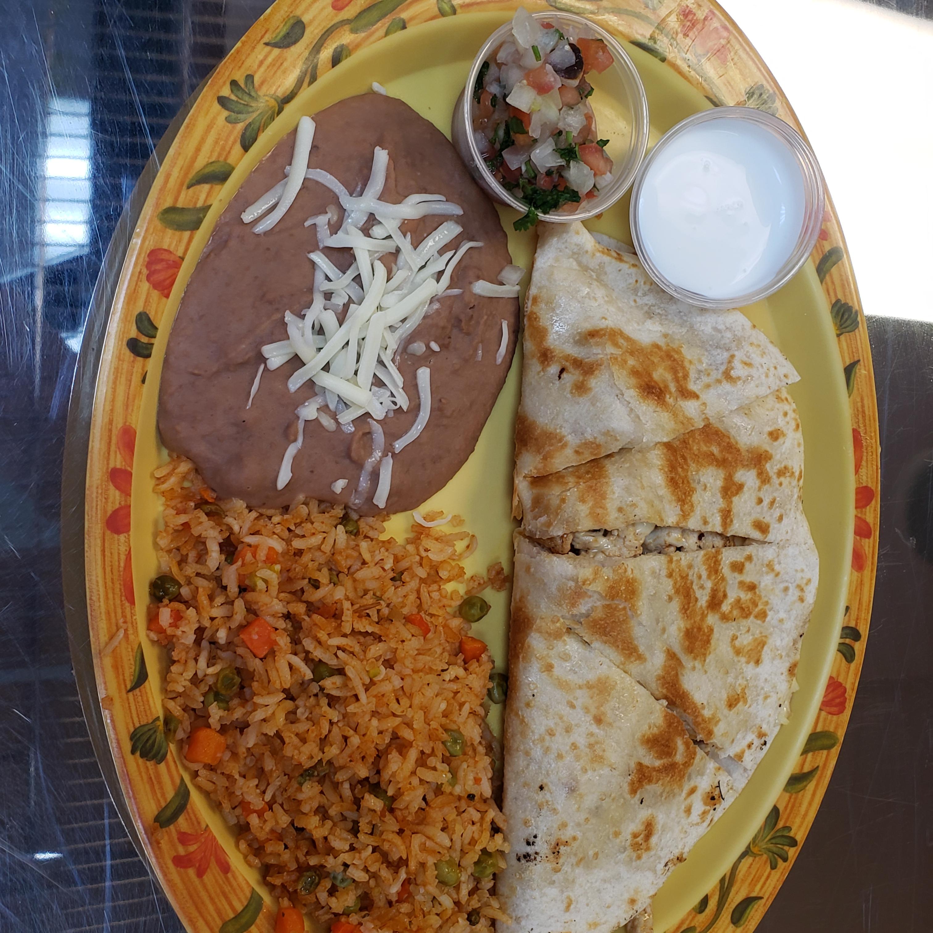 Order quesadilla cheese platter food online from Tony Tacos Downtown store, Bloomington on bringmethat.com