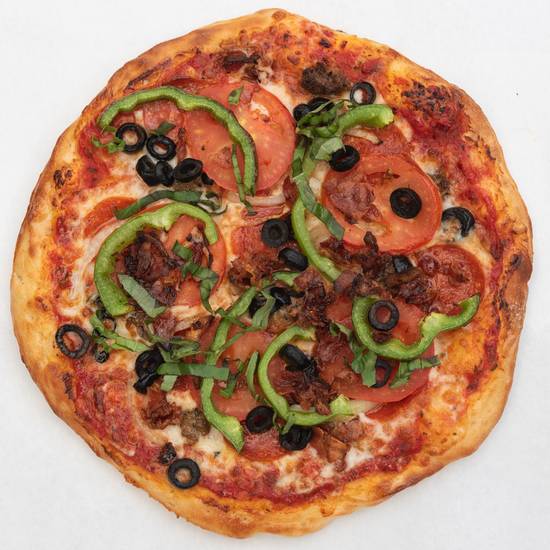 Order 10" Boulevard - Supreme Pizza food online from Red House Pizza store, San Diego on bringmethat.com