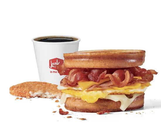Order Grilled Sourdough Swiss Sandwich Breakfast Combo food online from Jack In The Box store, Pearland on bringmethat.com