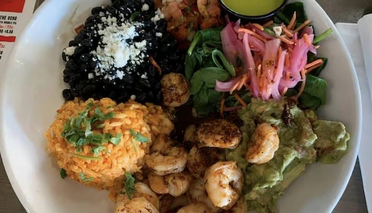 Order Grilled Shrimp Bowl food online from Loco Patron store, Tempe on bringmethat.com