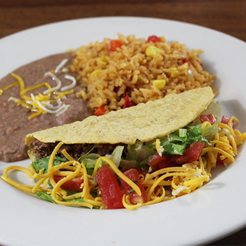 Order Kid's Crispy Beef Taco food online from Abuelo's Mexican Restaurant store, Hurst on bringmethat.com