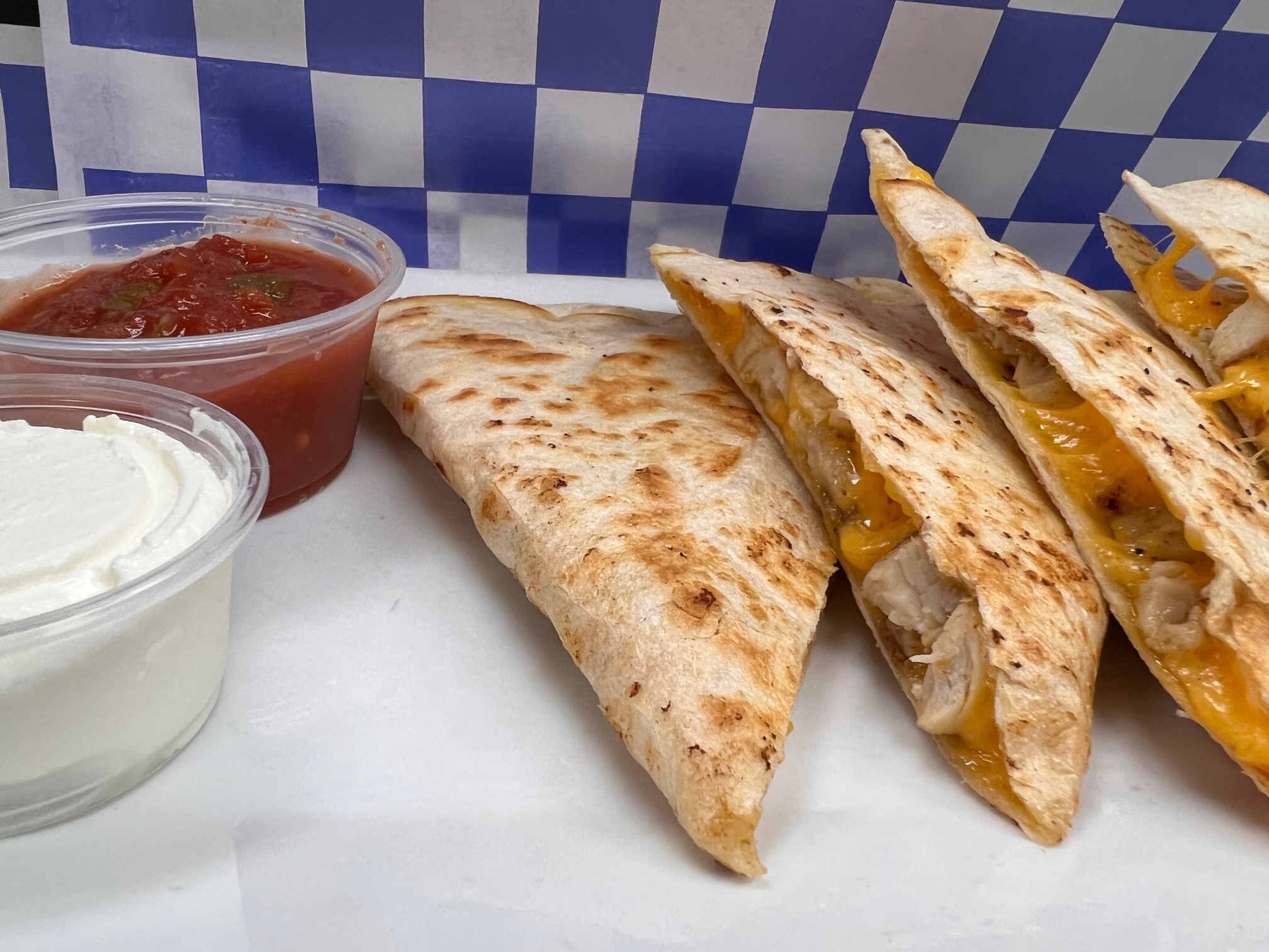 Order Grilled Quesadilla food online from Dunderbak's store, Whitehall on bringmethat.com