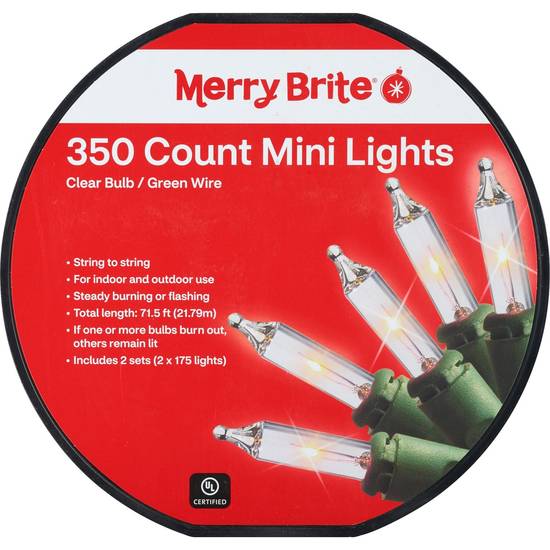 Order Merry Brite Mini Lights, Clear Bulbs with Green Wire, 350 ct food online from Cvs store, PLYMOUTH on bringmethat.com