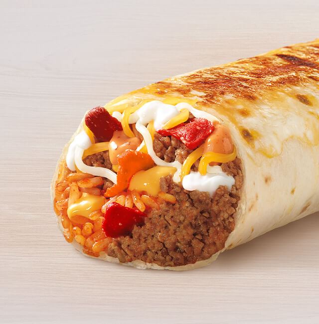 Order Double Beef Grilled Cheese Burrito food online from Taco Bell store, Puyallup on bringmethat.com