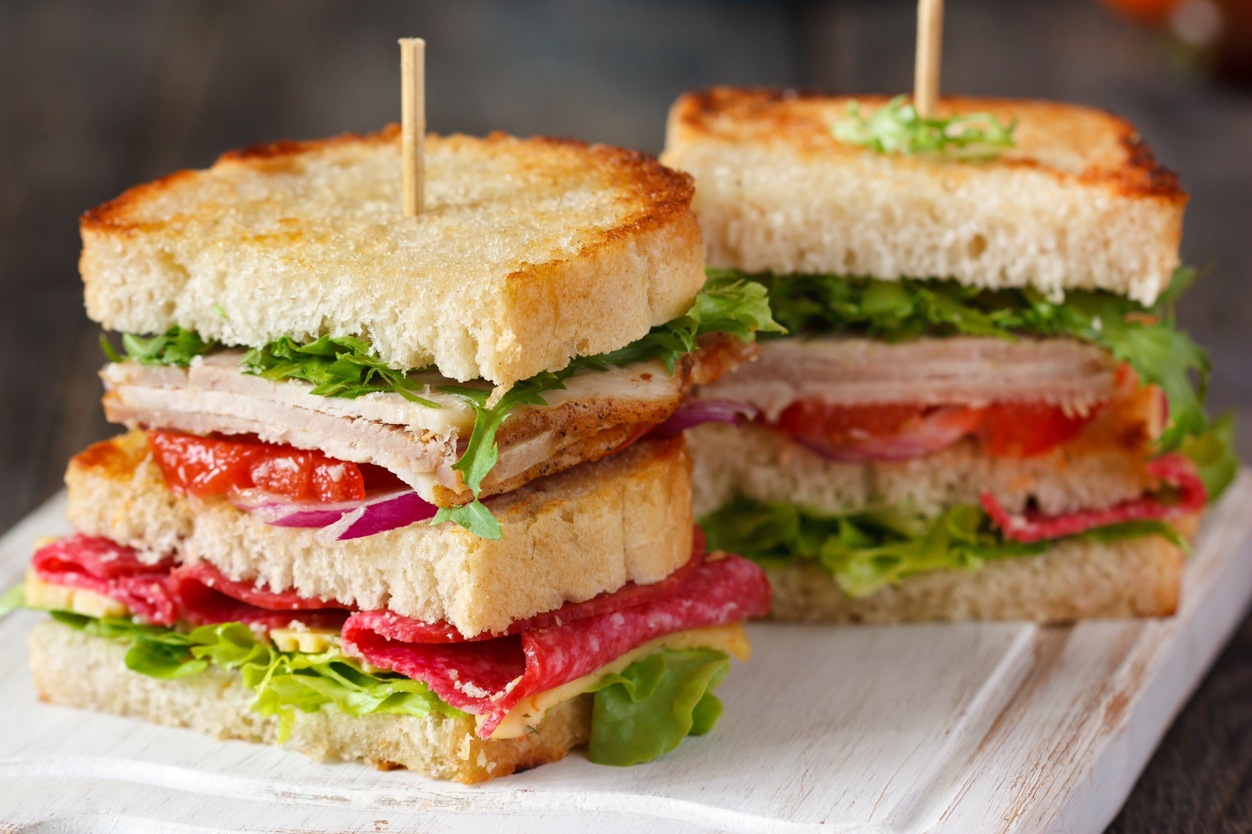 Order Turkey Club Sandwich - Sandwich food online from Star Pizza store, Hamden on bringmethat.com