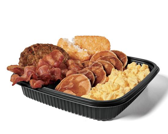 Order Jumbo Breakfast Platter Bacon & Sausage food online from Jack In The Box store, Alton on bringmethat.com