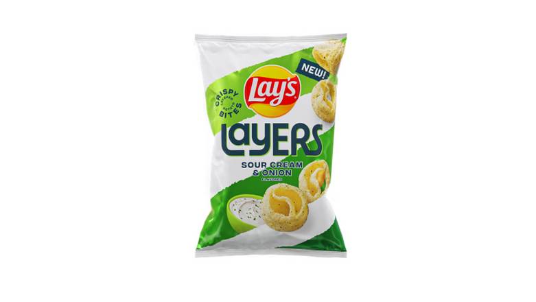 Order Lay's Layers Sour Cream & Onion Flavored Potato Snacks food online from Exxon Food Mart store, Port Huron on bringmethat.com