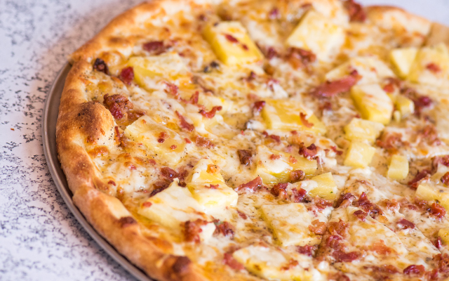 Order Fresh Pineapple, Bacon and Hot Honey Pizza food online from Otto store, Portland on bringmethat.com