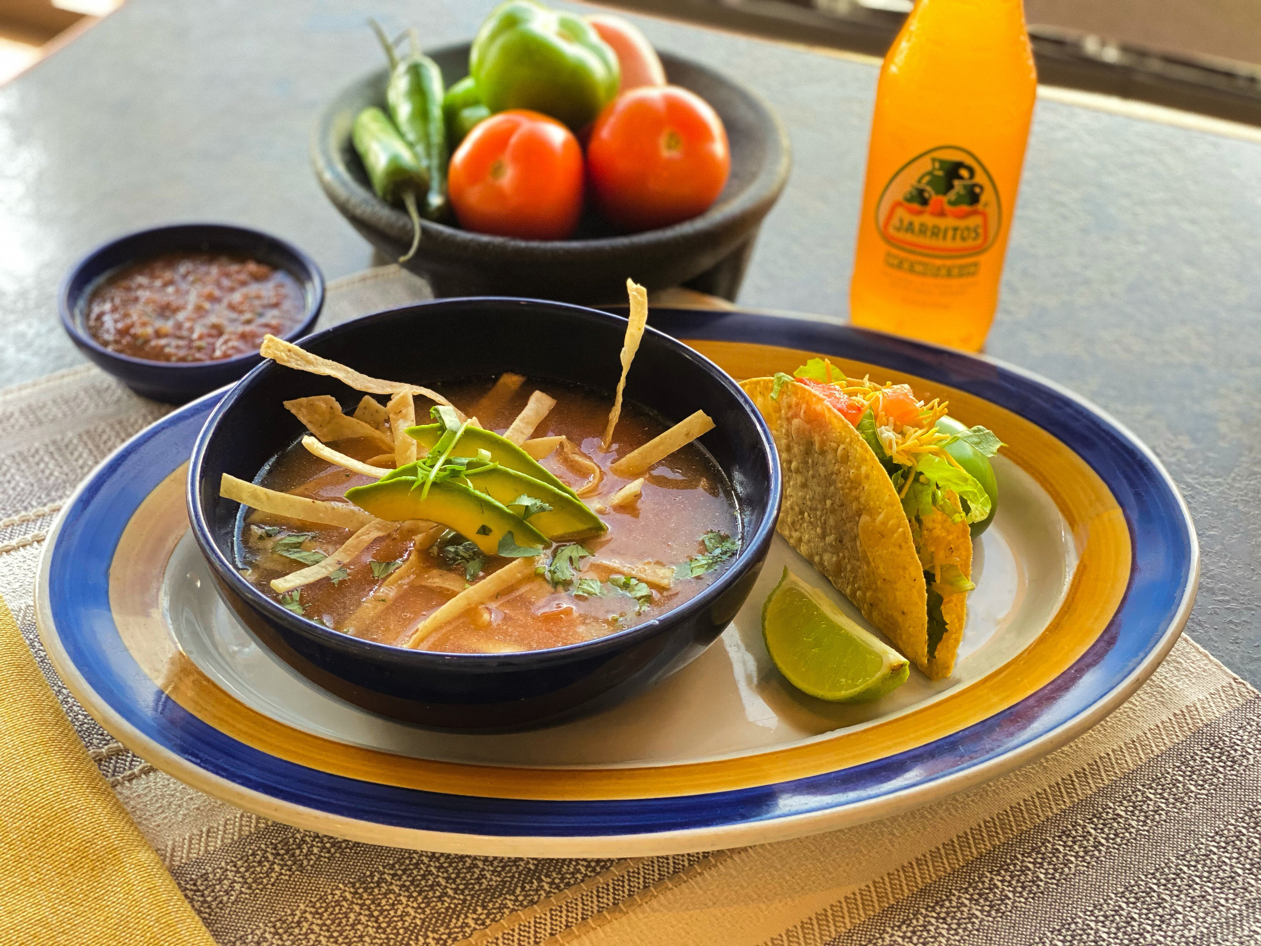 Order Chicken Tortilla Soup food online from Camino Viejo Mexican Restaurant store, Sherman on bringmethat.com
