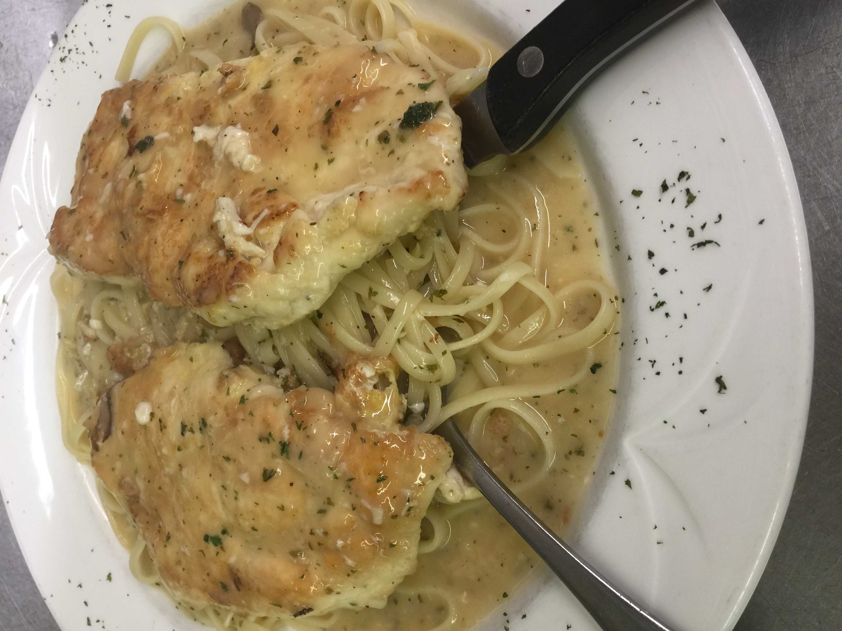 Order Tilapia or Chicken Francese Dinner food online from Cafe Z store, Union on bringmethat.com