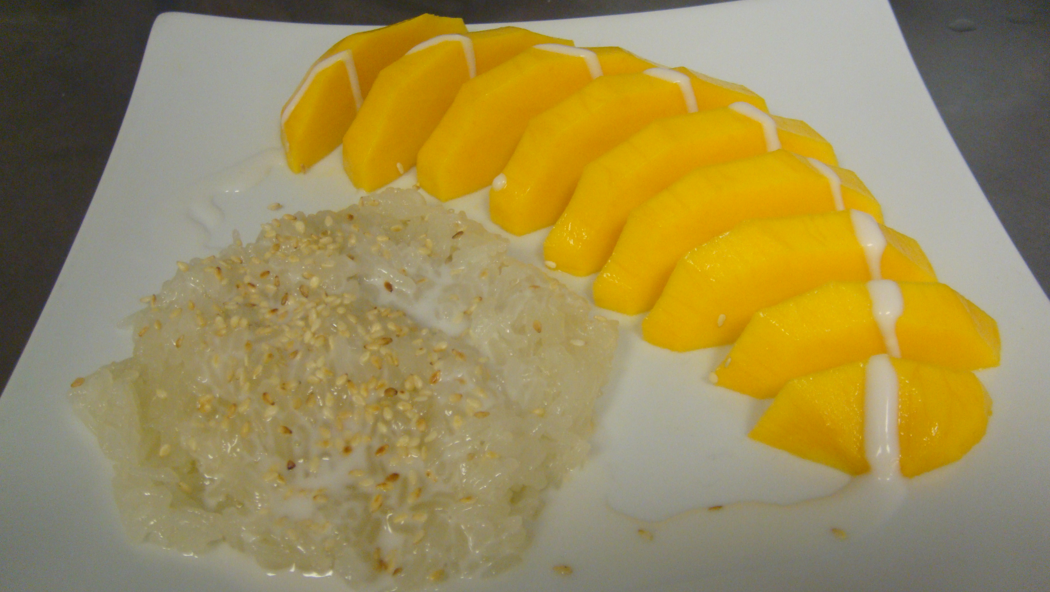 Order Mango with sticky rice food online from My Thai Place Restaurant store, Brambleton on bringmethat.com