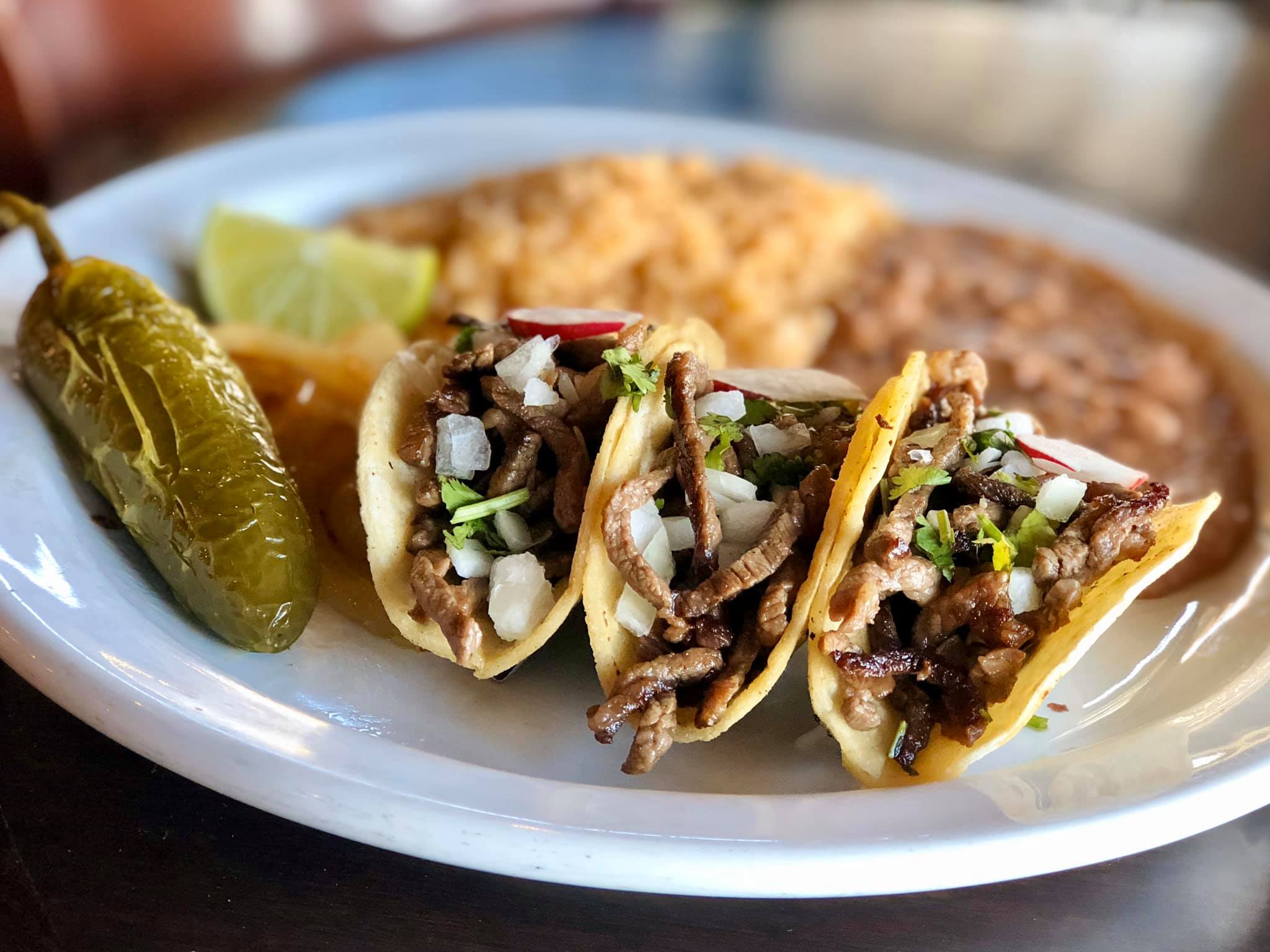 Order Grilled Street Tacos food online from Fiesta Mexican Restaurant store, Kennewick on bringmethat.com