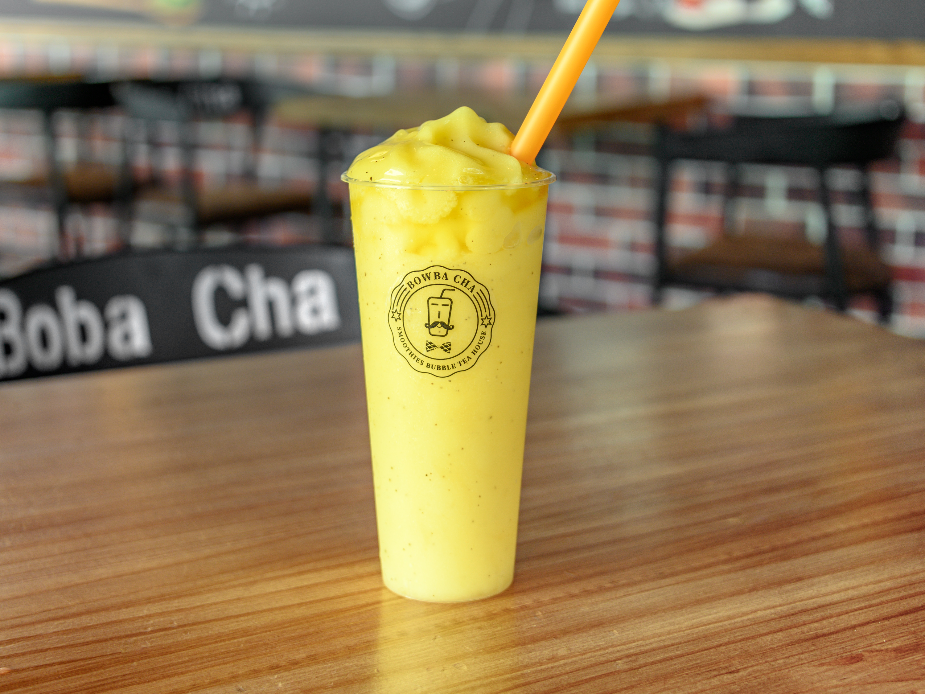 Order Mango Passion Fruit Smoothie food online from Boba Cha Smoothies Bubble Tea House store, Newark on bringmethat.com