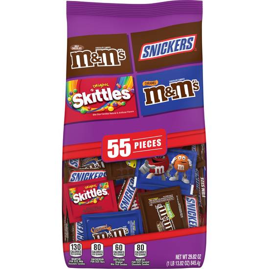 Order M&M'S, Snickers & Skittles Fun Size Assorted Chocolate Candy, 29.82 OZ food online from CVS store, STERLING HEIGHTS on bringmethat.com