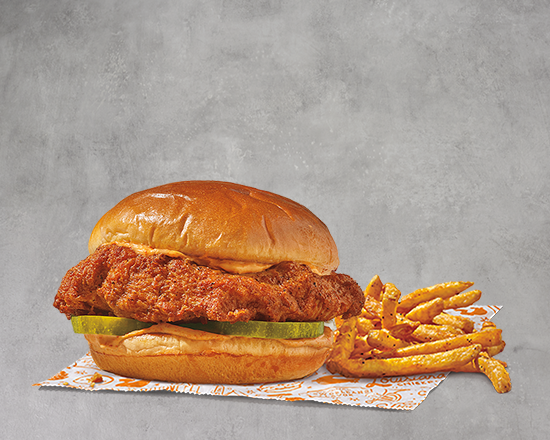 Order NEW Spicy Blackened Chicken Sandwich Dinner food online from Popeyes store, Griffin on bringmethat.com