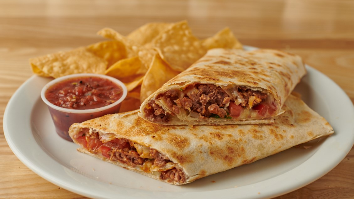 Order BEYOND® 'BEEF' QUESADILLA food online from Burrito Beach store, Chicago on bringmethat.com